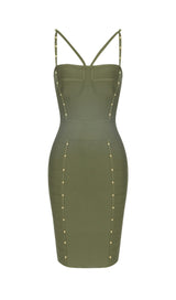 BODYCON MINI DRESS IN ARMYGREEN