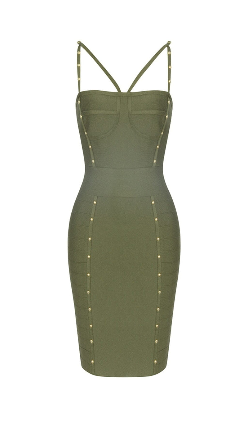 BODYCON MINI DRESS IN ARMYGREEN