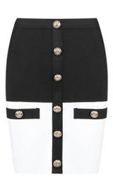 BANDAGE BUTTONS SPLICING SKIRT