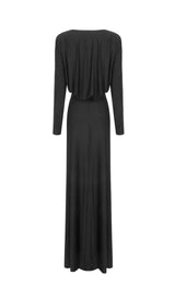 JERSEY CUT OUT MAXI DRESS IN BLACK