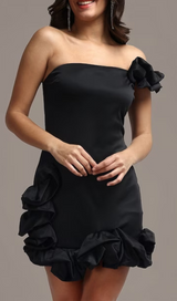 RUFFLED SHEATH MINI DRESS