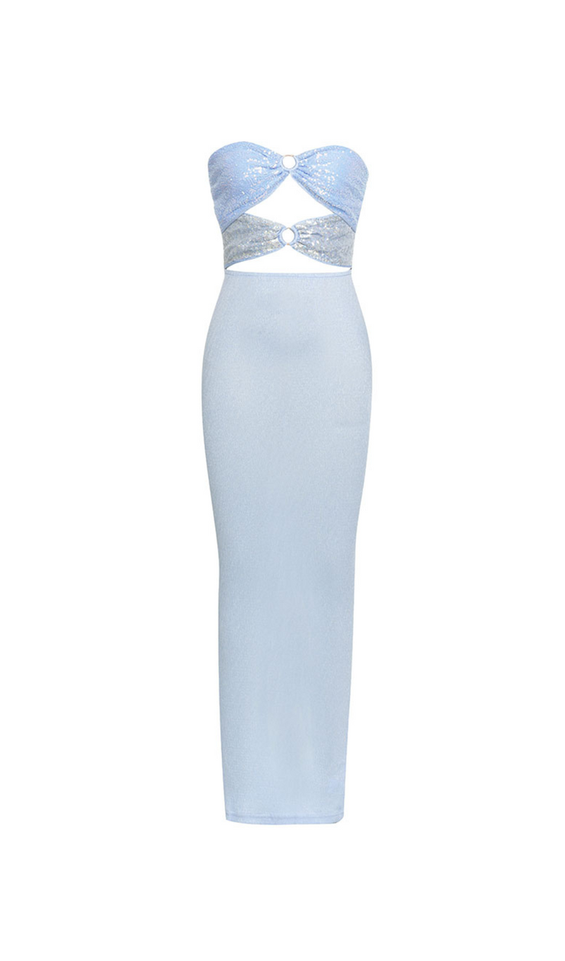 ROBE MAXI BODYCON TUBE DÉTAIL DÉCOUPÉE 