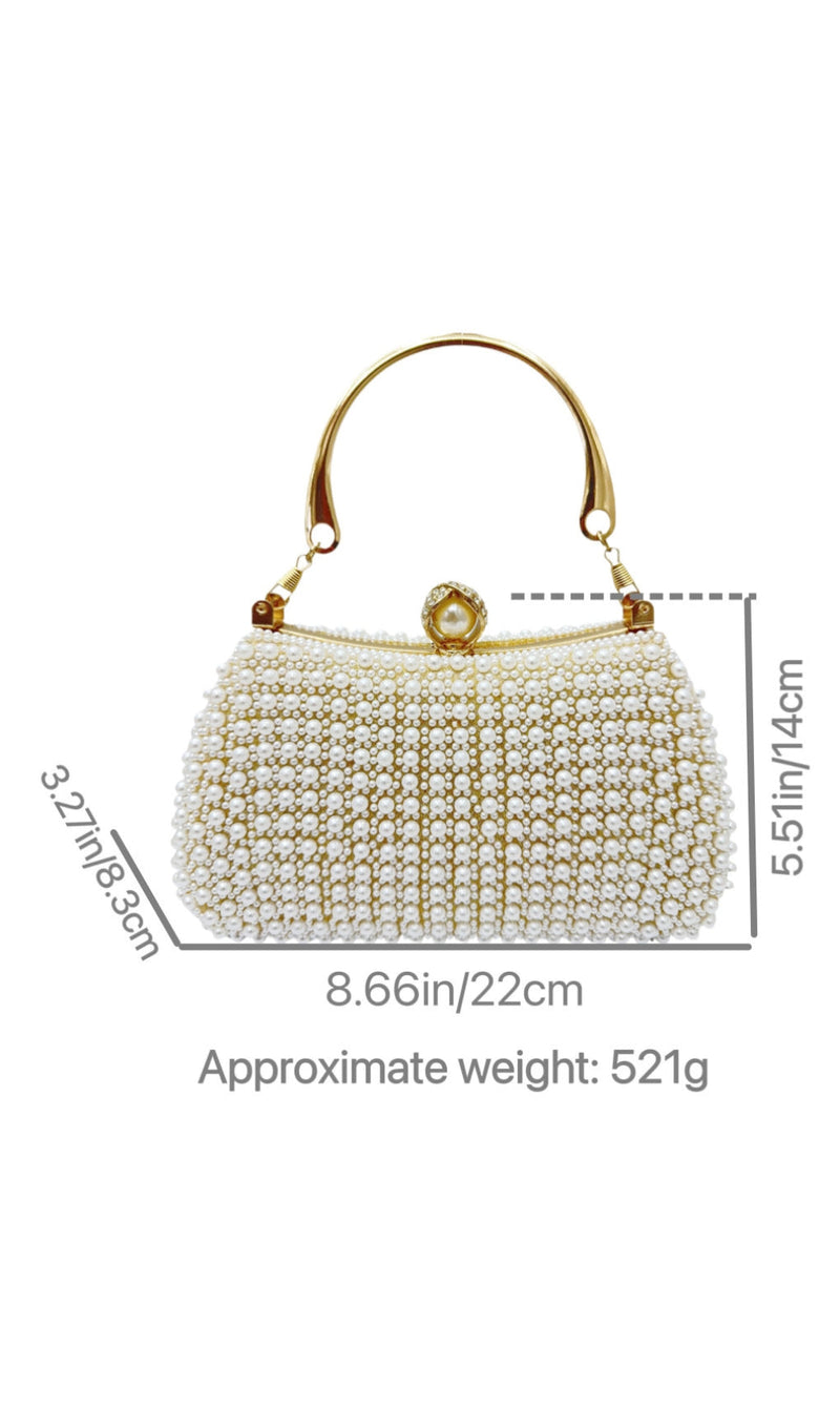 CLUTCH MIT STRASS-PERLEN