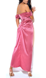 STRAPLESS V NECK MAXI DRESS