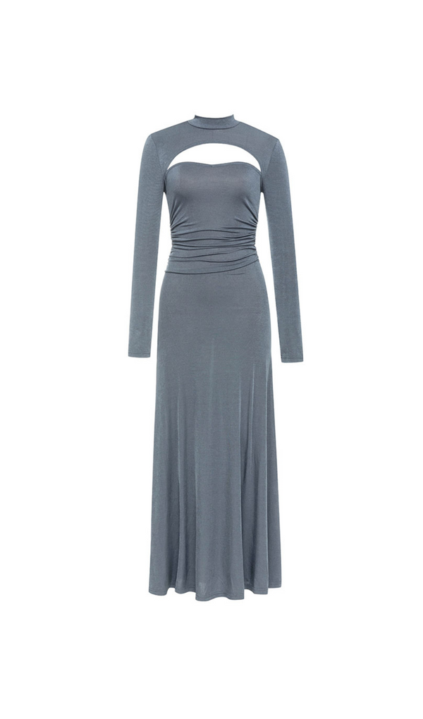 Glitzerkleid mit Cut-Out vorn