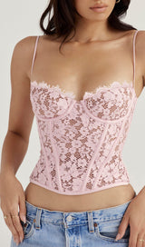 ROSE LACE UNDERWIRED CORSET