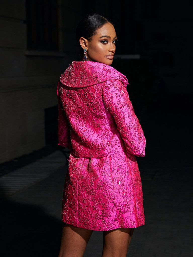 JACQUARD FLORAL BLAZER
