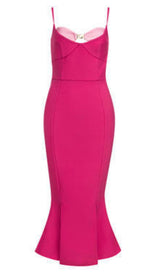 BANDAGE MIDI DRESS IN PINK