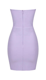 BANDEAU BANDAGE MINI DRESS IN LILAC