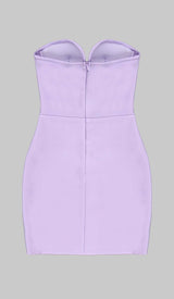 BANDEAU BANDAGE MINI DRESS IN LILAC