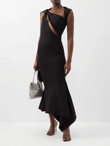 BACKLESS CUT OUT DRESS IN BLACK