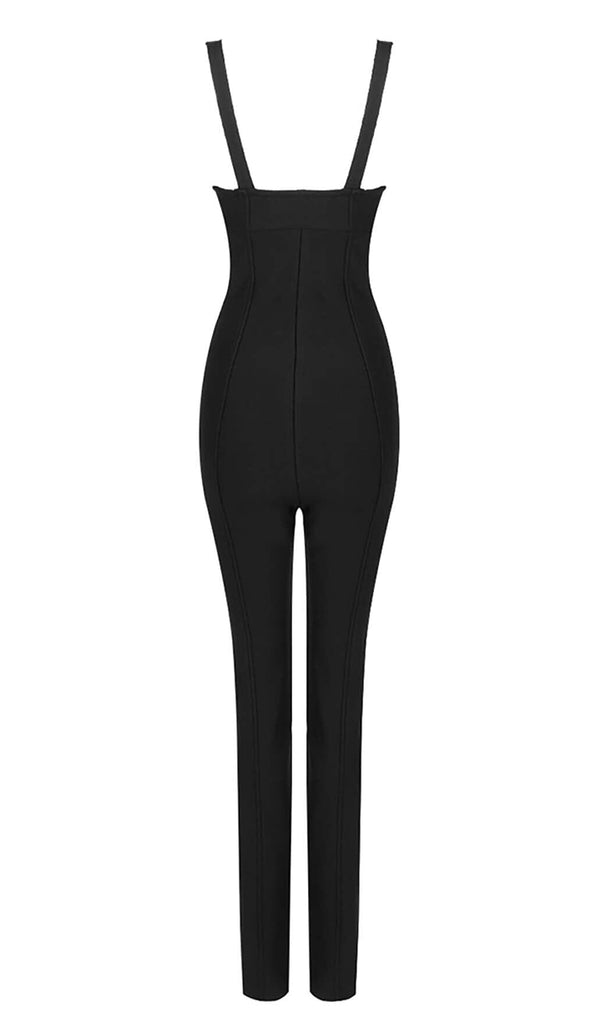 BIKINI KNIT JUMPSUIT IN BLACK