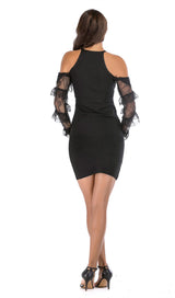 BLACK LACE SHEATH DRESS