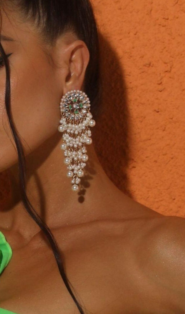 PEARL FRINGE EARRINGS