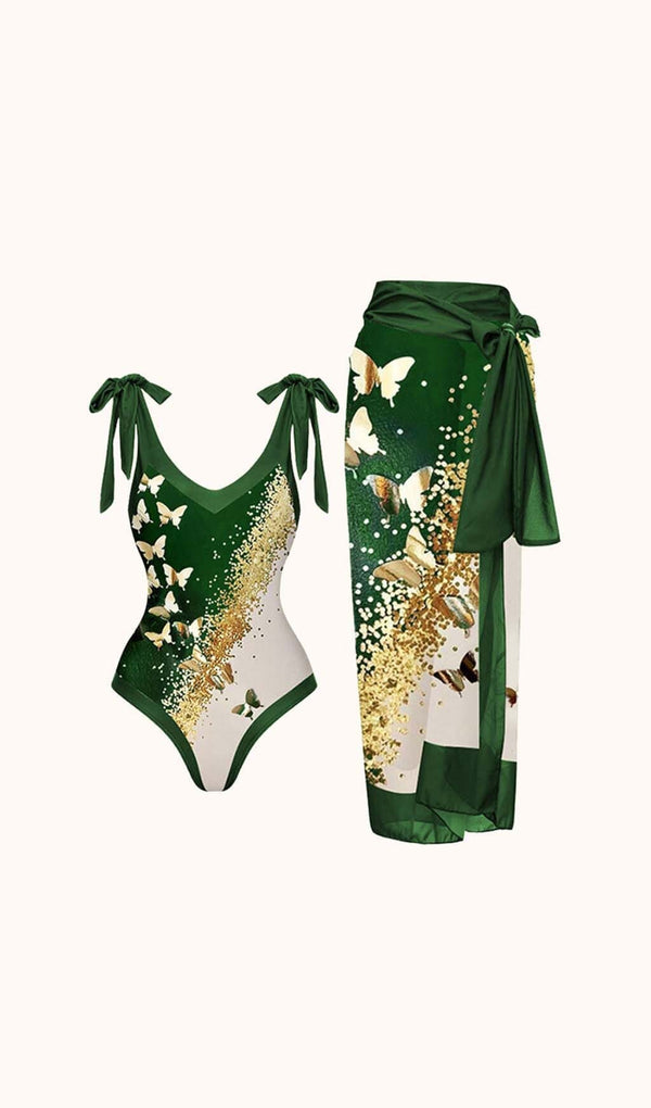 Buffy Swimwear Two Piece Set In Green