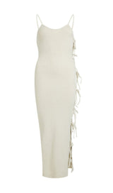 CITY OF ANGELS MIDI DRESS BONE