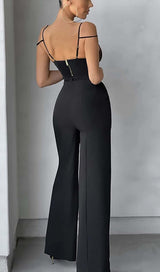 CUTOUT SLEEVELESS JUMPSUIT IN BLACK