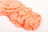 ORANGE ONE SHOULDER RUFFLE MINI DRESS