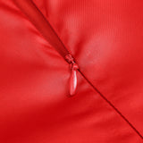 Neckholder-Maxikleid aus Satin mit Falten in Rot