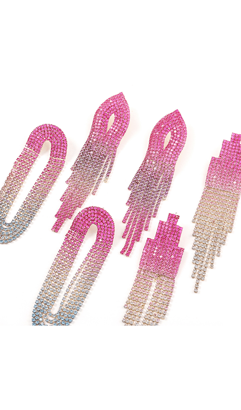 Full diamond tassel earrings