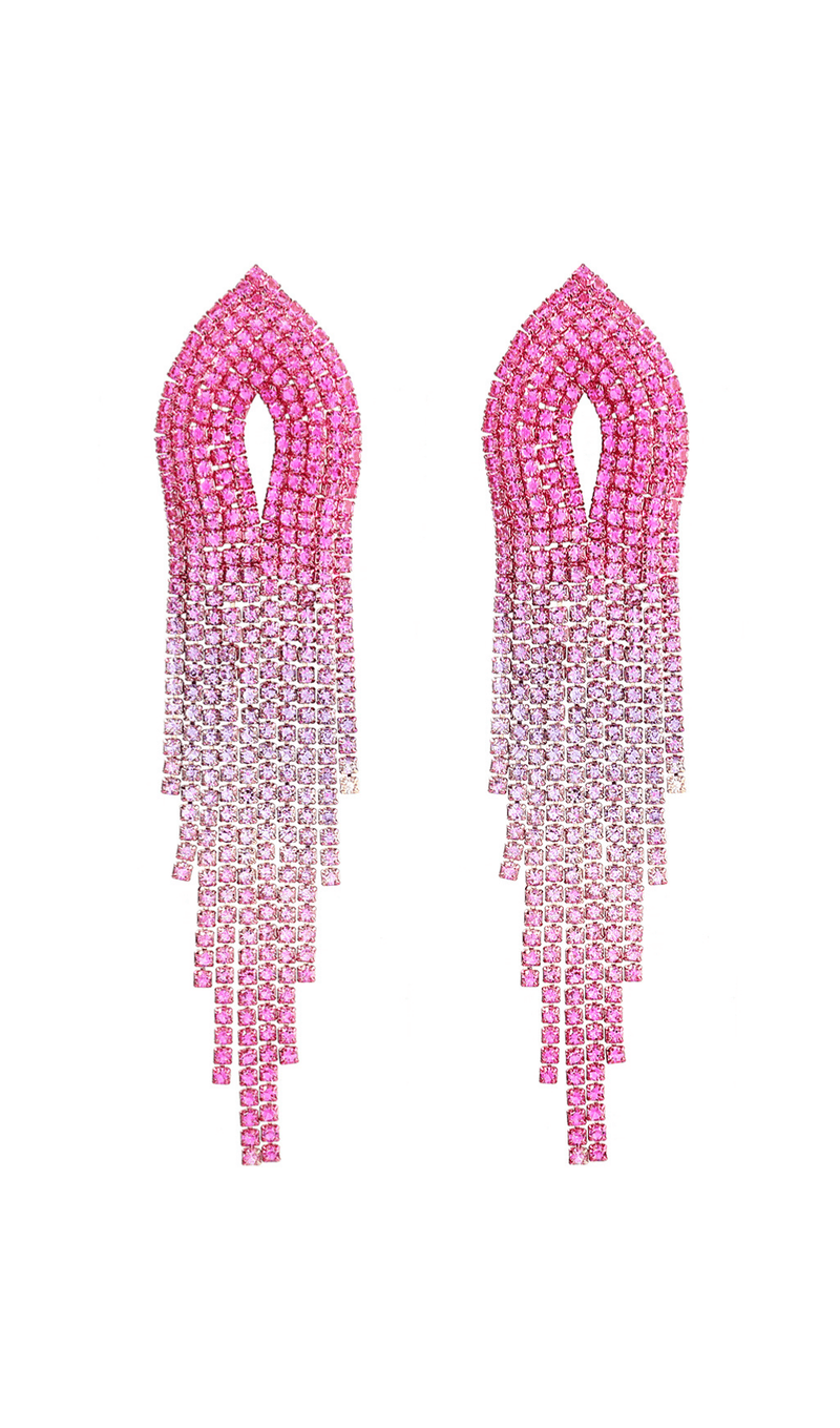 Full diamond tassel earrings