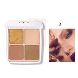 4 COLORS MATTE PEARLESCENT GLITTER FINE POWDER EYESHADOW