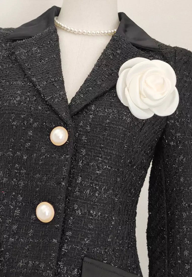 BLAZER-JUPE EN MAILLE