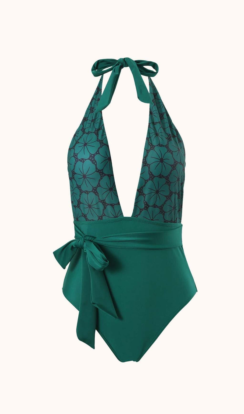 Morticia Swimwear Two Piece Set In Emerald