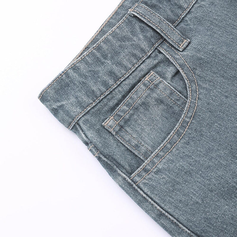 HOLLOW WIDE DENIM PANTS