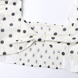 POLKA DOT SKIRT SET IN WHITE