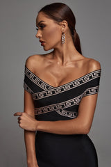 OFF SHOULDER BANDAGE DRESS