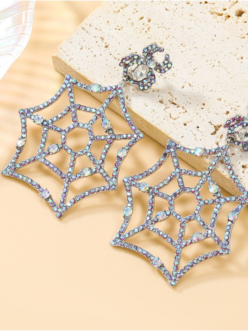 COBWEB RHINESTONE EARRINGS