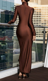 LONG SLEEVE TWISTED MAXI DRESS