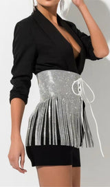 SEQUIN CRYSTAL MINI SKIRT