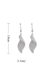 SPRIAL LONG ZIRCON EARRINGS