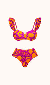 Salem Ruffle Printed Bikini Two Piece Set