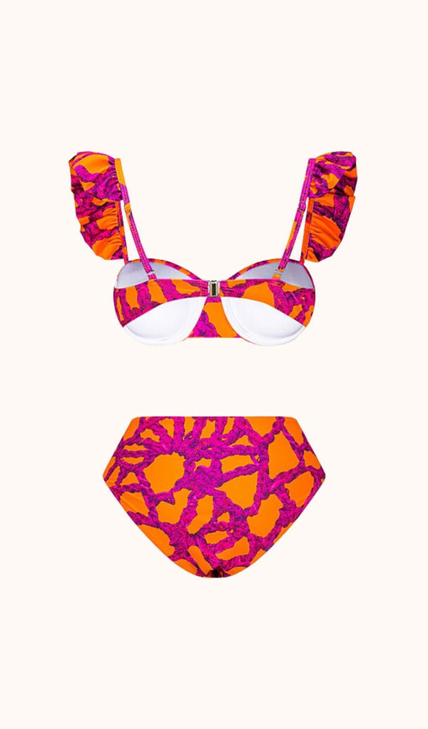 Salem Ruffle Printed Bikini Two Piece Set