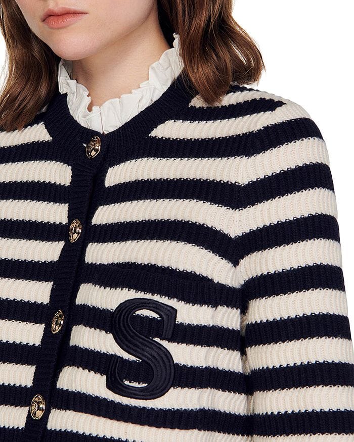 SAILOR STRIPED BRETON CARDIGAN