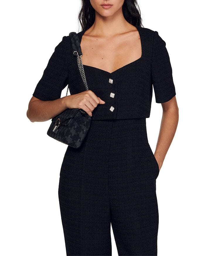 TERRENAS TWEED JUMPSUIT