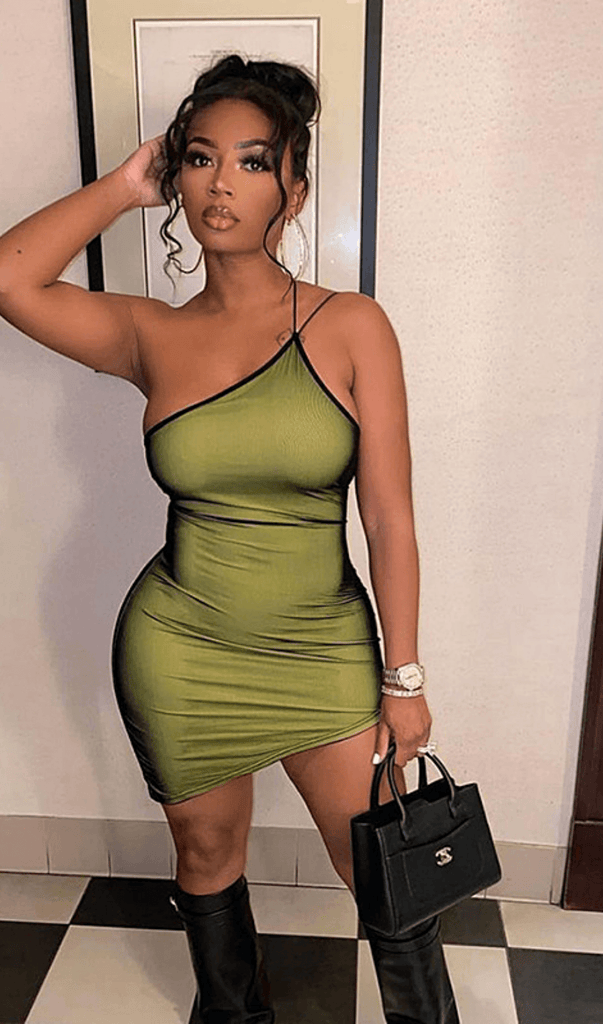 Slim wrap hip dress