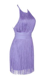 TASSEL MINI DRESSIN PURPLE