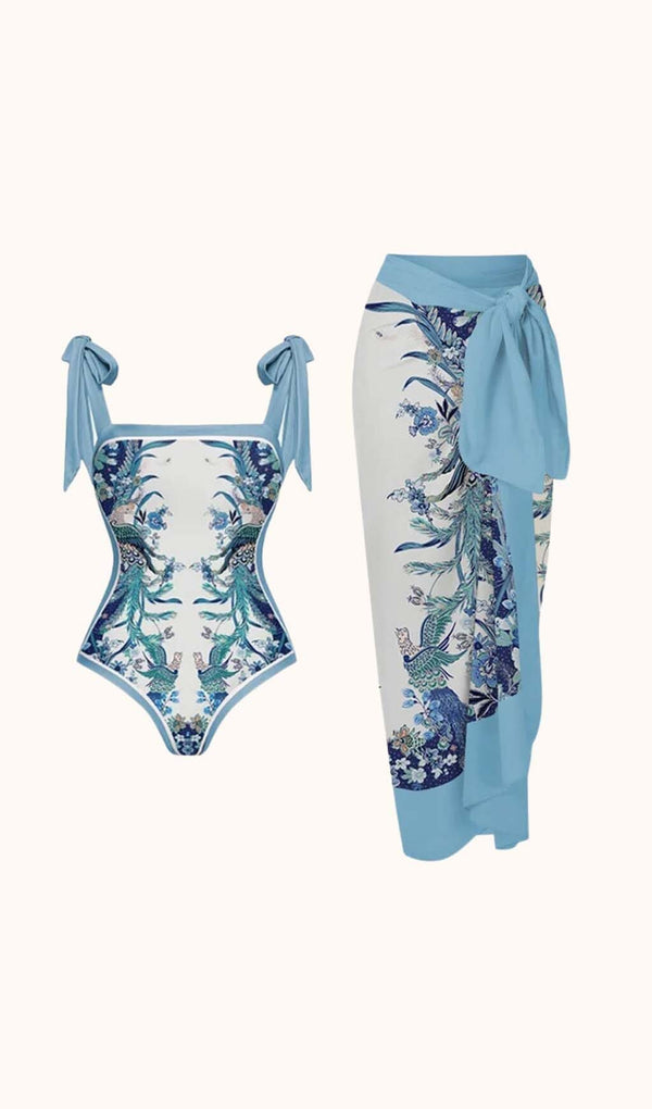 Tabitha Printed Swimwear Two Piece Set