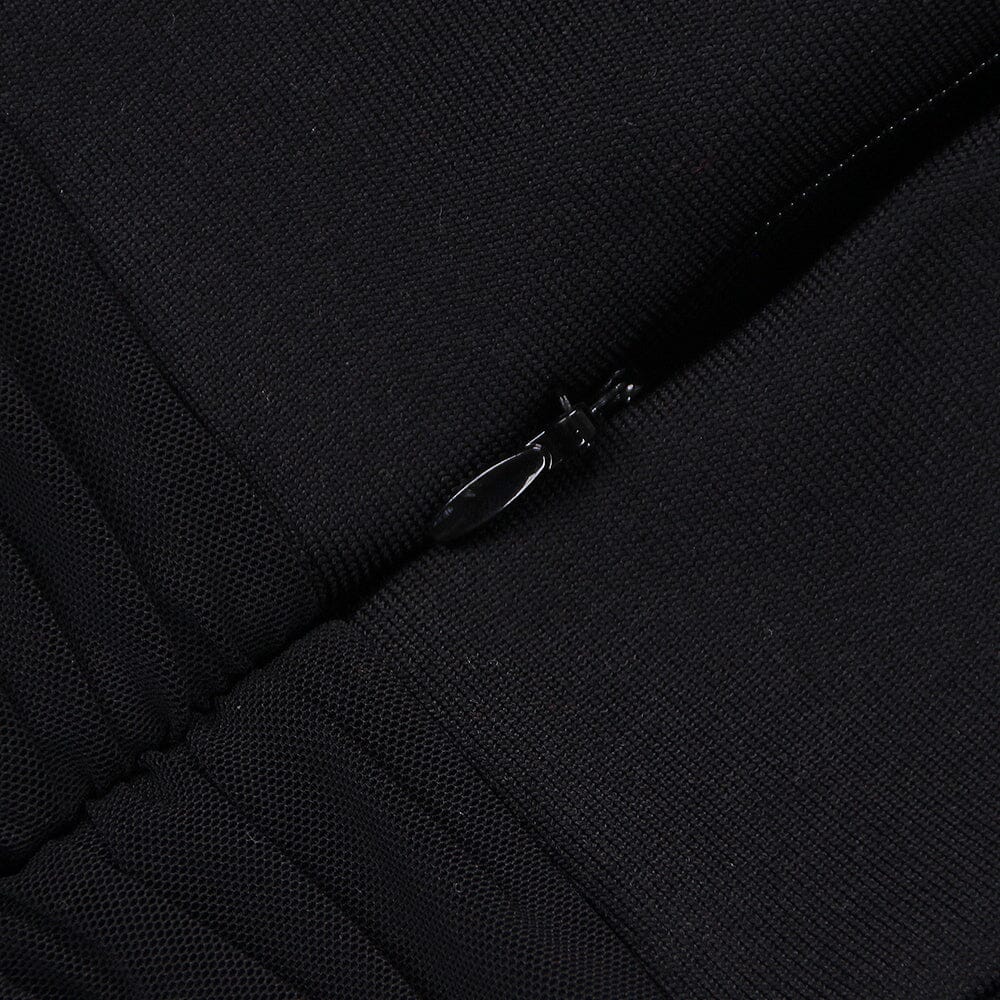 OFF SHOULDER STRAP MINI DRESS IN BLACK