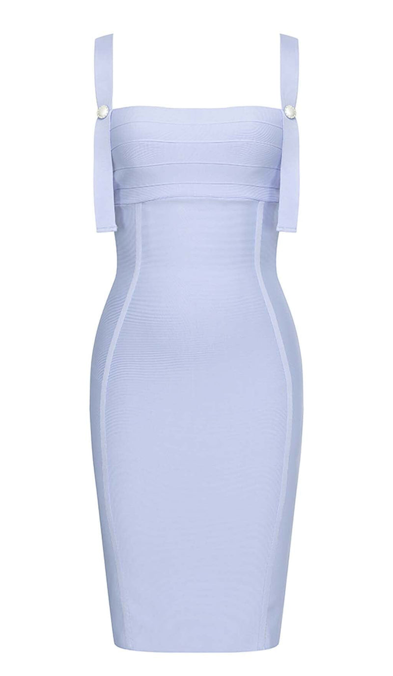 STRAPPY BANDAGE MINI DRESS IN BLUE